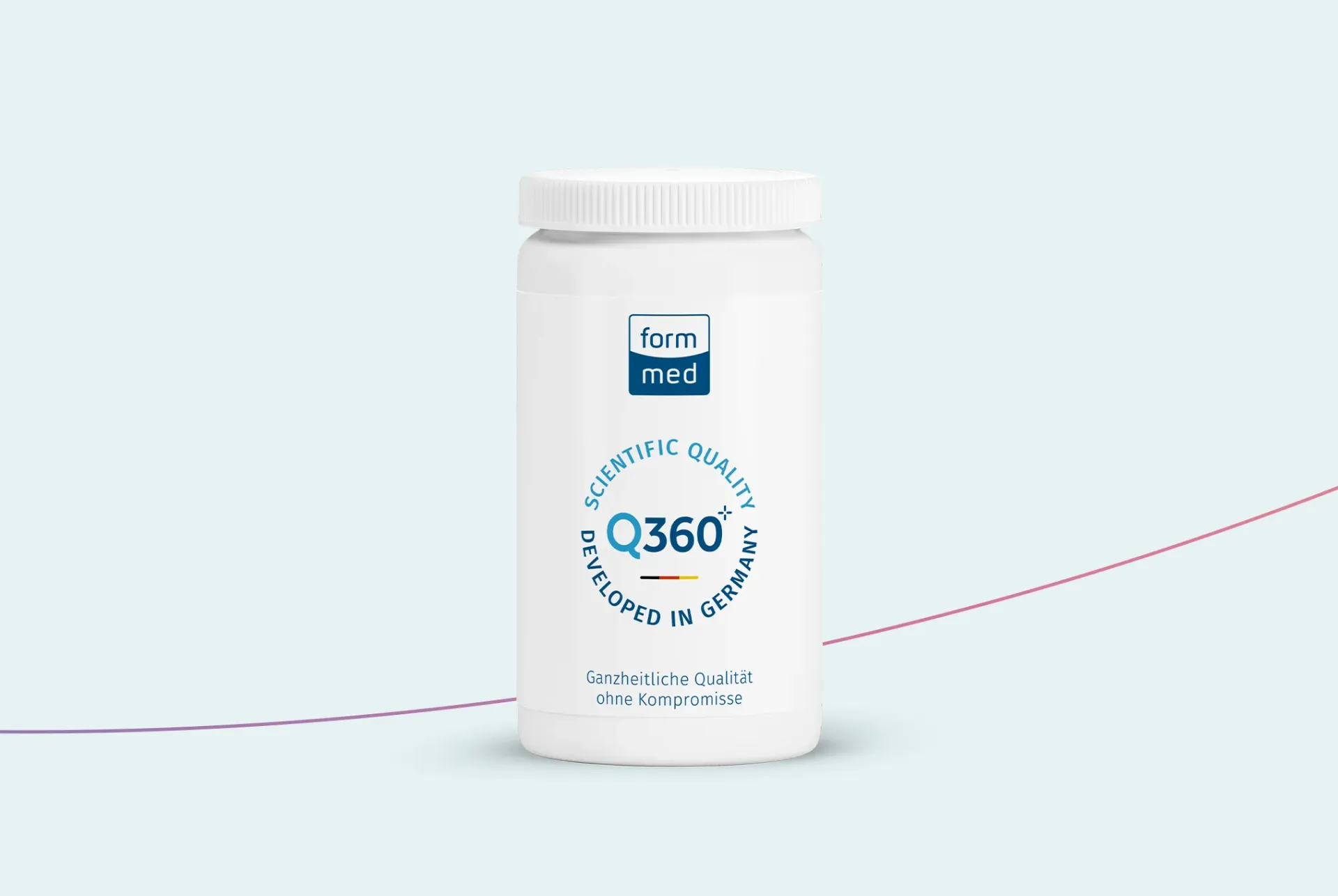 FormMed product jar with the Q360+ seal